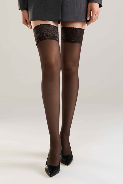 Stockings Conte Class 40 Den - Silicone Lace Top
