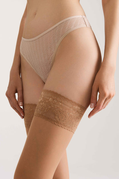 Stockings Conte Class 40 Den - Silicone Lace Top