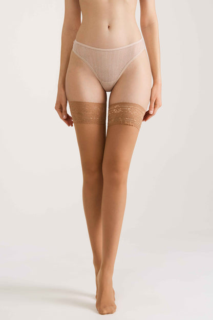 Stockings Conte Class 40 Den - Silicone Lace Top