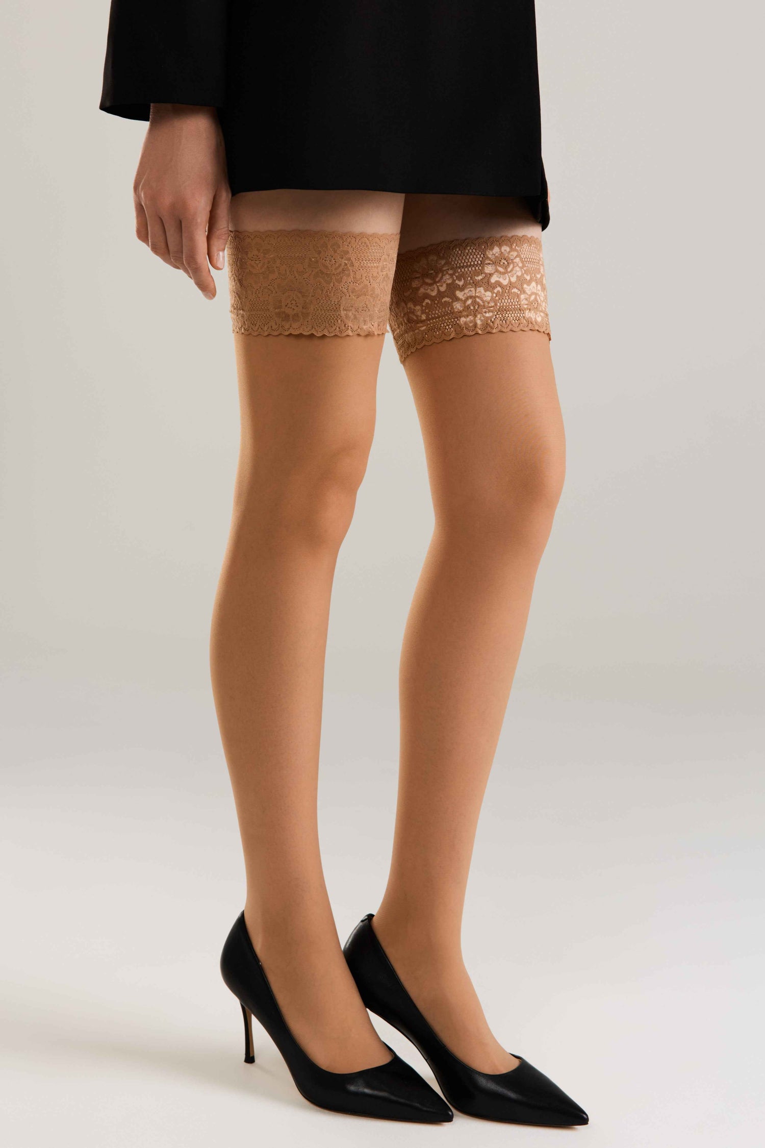 Stockings Conte Class 40 Den - Silicone Lace Top