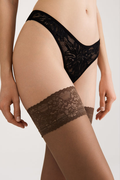 Stockings Conte Class 40 Den - Silicone Lace Top