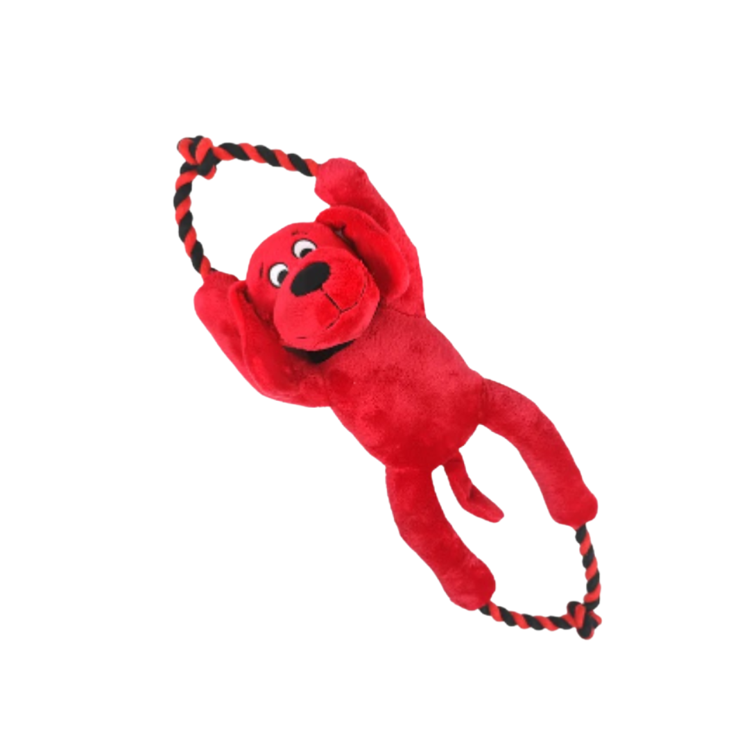 Clifford Busy Body Plush Rope Pet Toy – 16" (8 oz) by Farmacias Savia