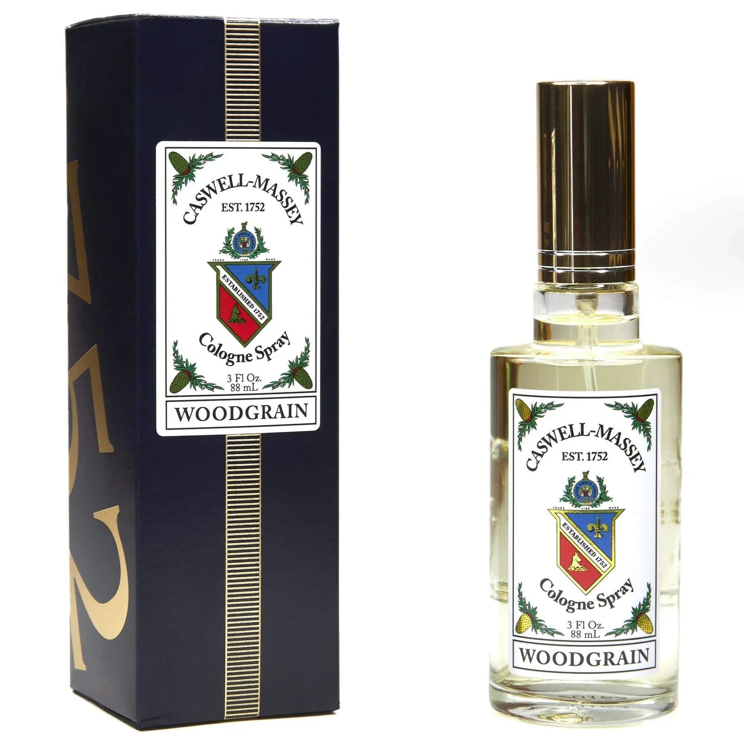 Caswell-Massey Woodgrain Sandalwood Gold Cap Cologne 3 fl oz by Pasteur Pharmacy