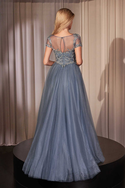 Ladivine CM360 Embellished Lace Layered Tulle Ball Gown by DiscountDressShop