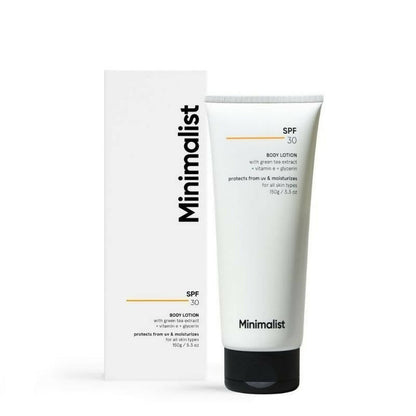 Minimalist SPF 30 Body Lotion With Vitamin E, Gylcerin &amp; Green Tea Extract
