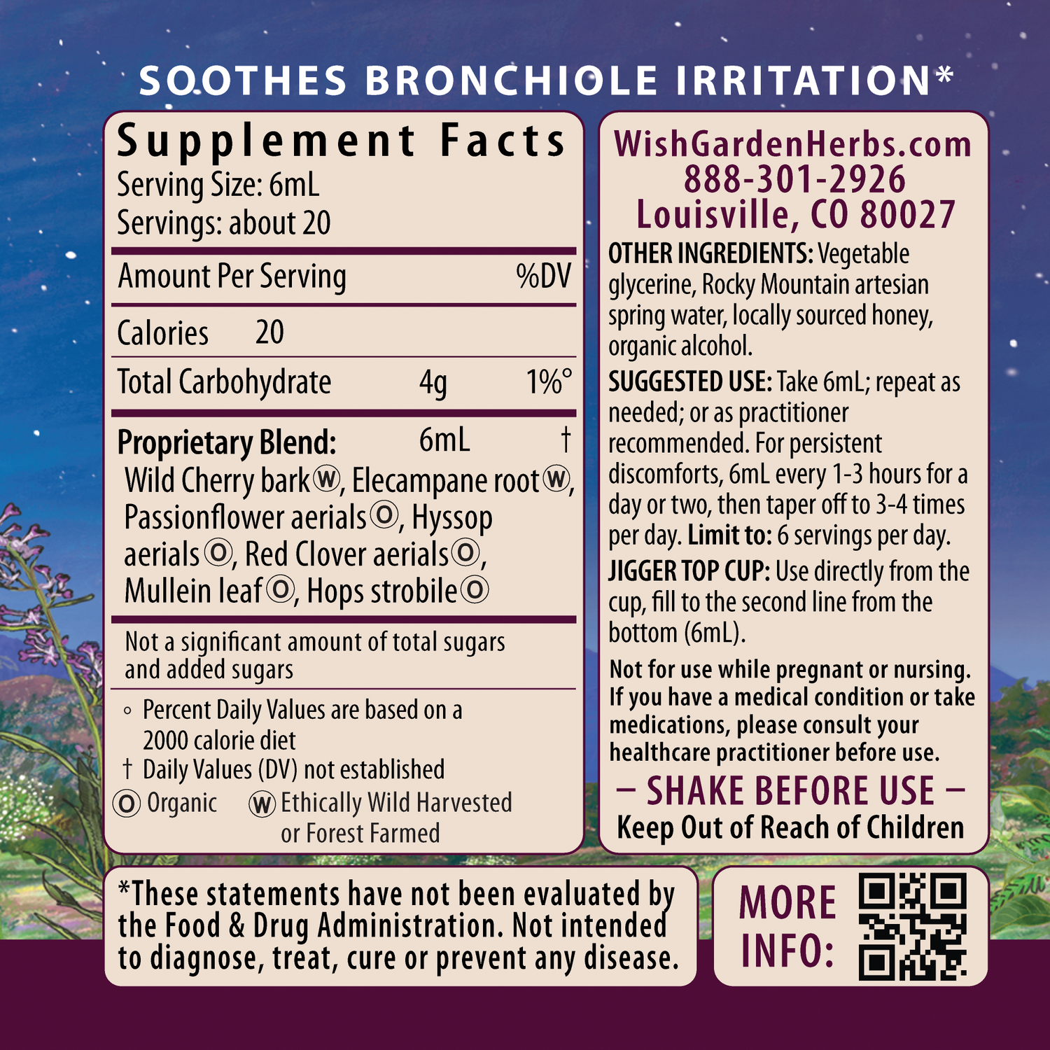 Serious PM Cough Soothing Syrup by WishGarden Herbs