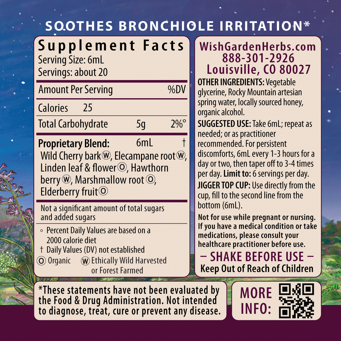 Serious AM Cough Soothing Syrup by WishGarden Herbs