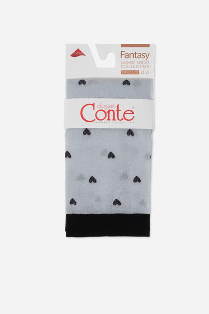 Shimmering Socks Conte Fantasy - "Hearts" Designs