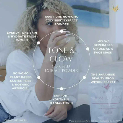 Tone and Glow Coix Seed Extract Powder by Crane Wellness