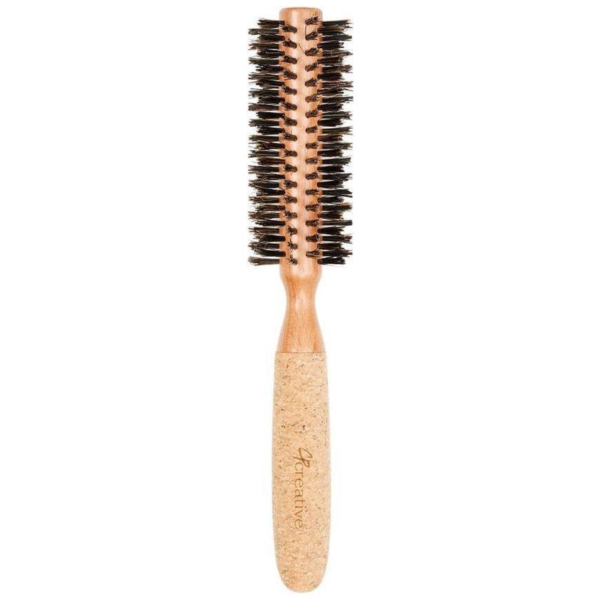 Eco-Friendly Birchwood and Cork Boar Bristle Round Hair Brush by Pasteur Pharmacy