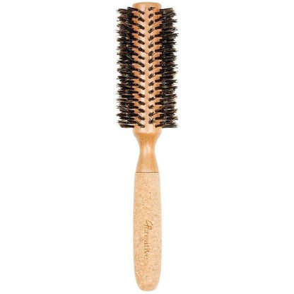 Eco-Friendly Birchwood and Cork Boar Bristle Round Hair Brush by Pasteur Pharmacy