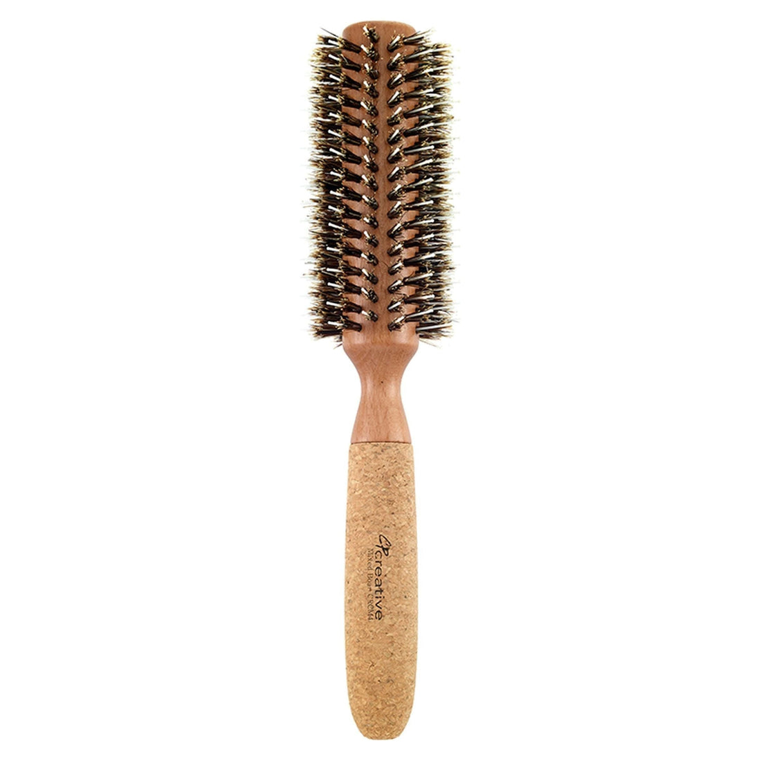 Eco-Friendly Birchwood and Cork Mixed Boar Bristle Round Hair Brush by Pasteur Pharmacy