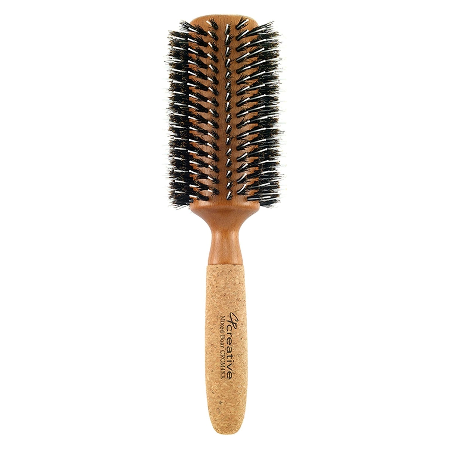 Eco-Friendly Birchwood and Cork Mixed Boar Bristle Round Hair Brush by Pasteur Pharmacy