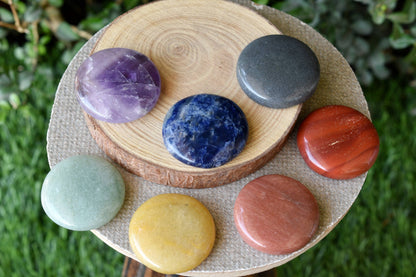 7pcs Chakra Round Crystal Set, Round Shaped 7 Chakra Crystal Set  DestGlow