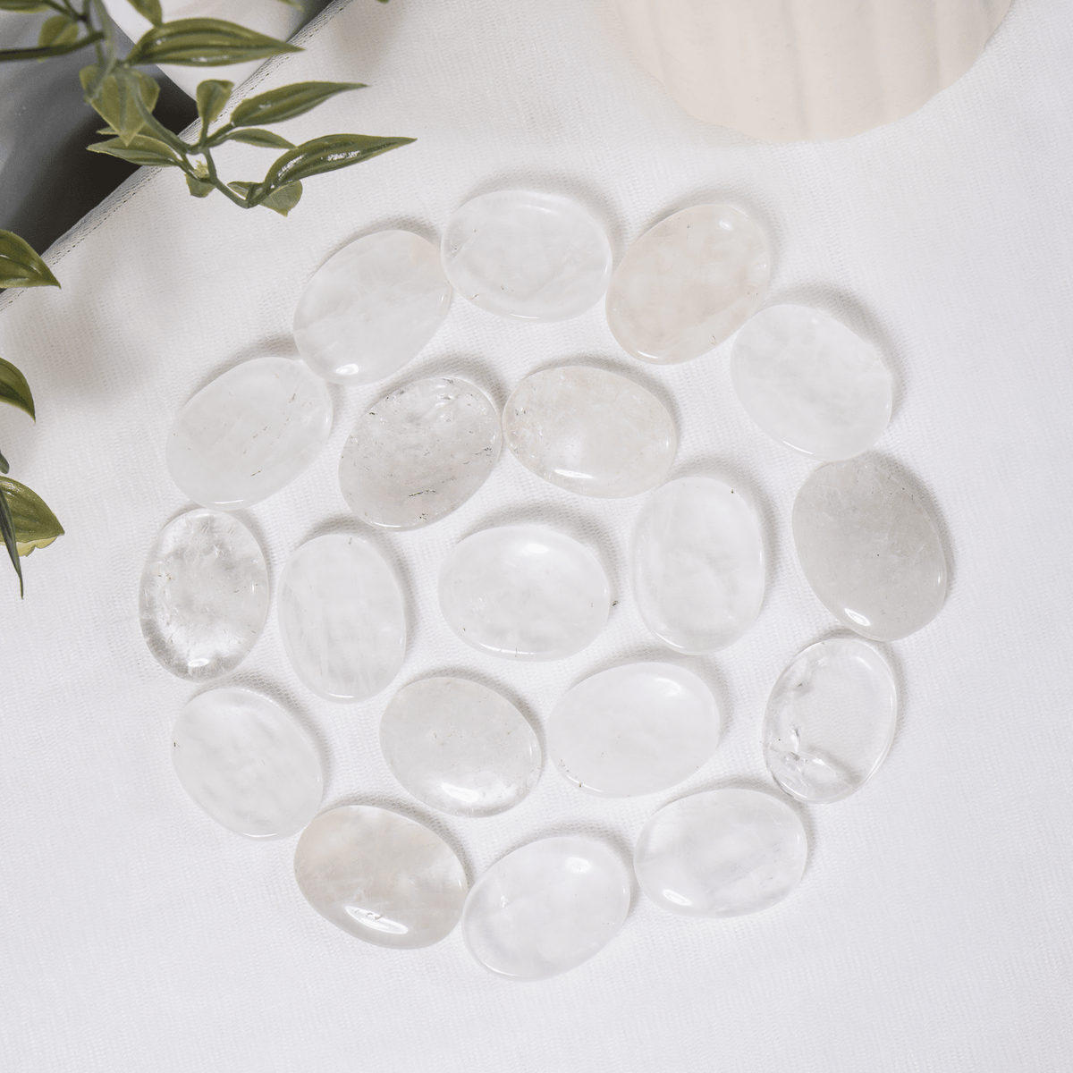 Crystal Quartz Pocket Stones (Dispelling Negative Energy and Meditation)  DestGlow