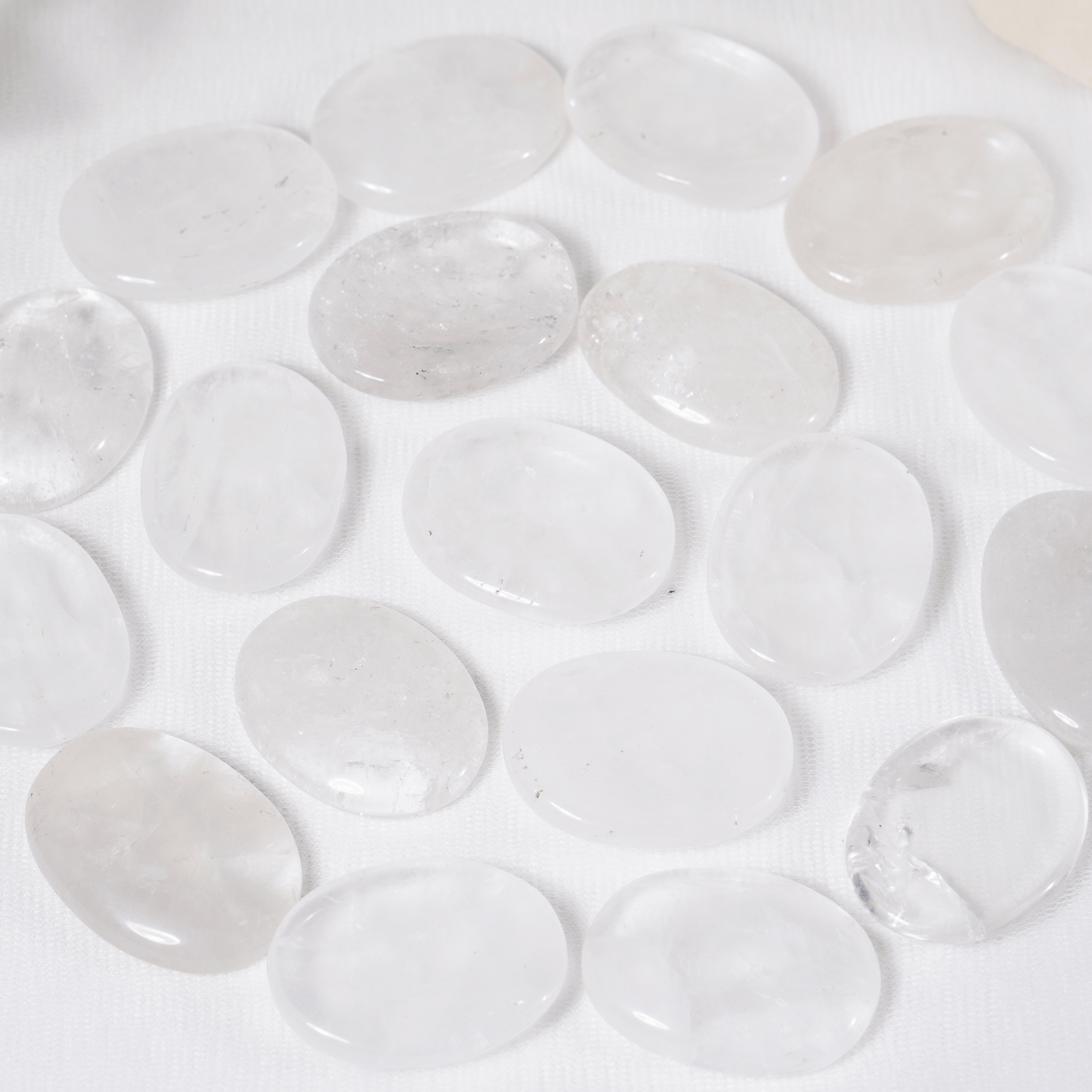Crystal Quartz Pocket Stones (Dispelling Negative Energy and Meditation)  DestGlow