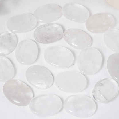 Crystal Quartz Pocket Stones (Dispelling Negative Energy and Meditation)  DestGlow