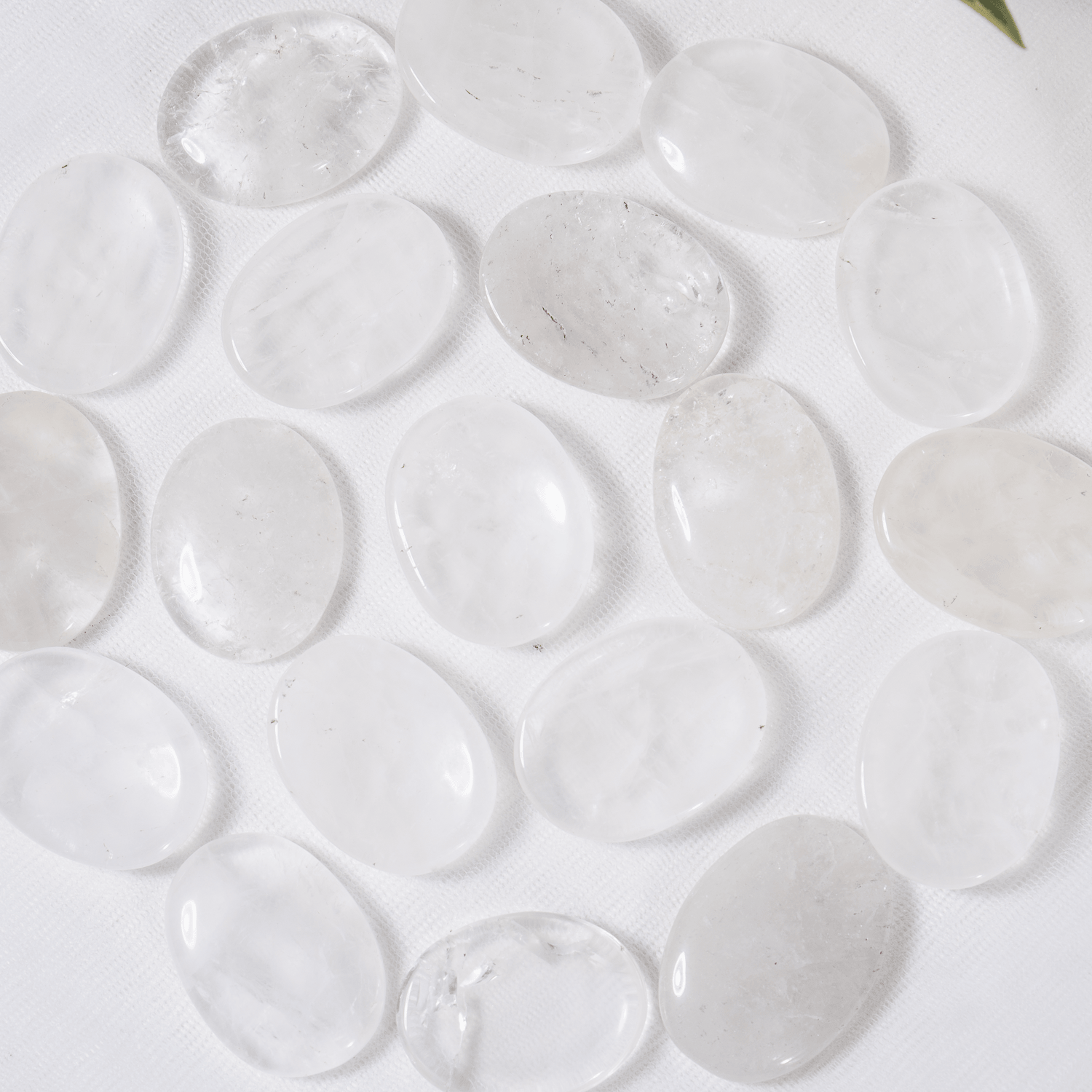 Crystal Quartz Pocket Stones (Dispelling Negative Energy and Meditation)  DestGlow
