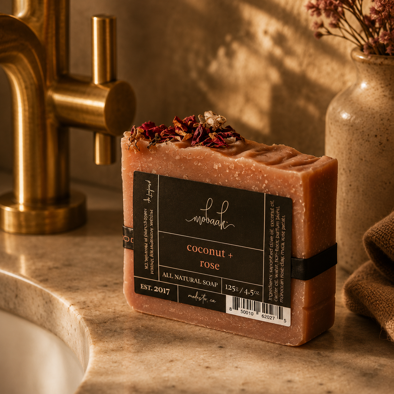 Coconut + Rose All Natural Soap by Mobaak Aromatherapy Shoppe