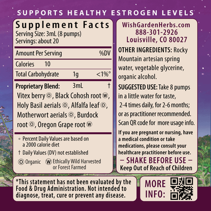 Cycle Vitality 1 Follicular Phase - Estrogen Support by WishGarden Herbs