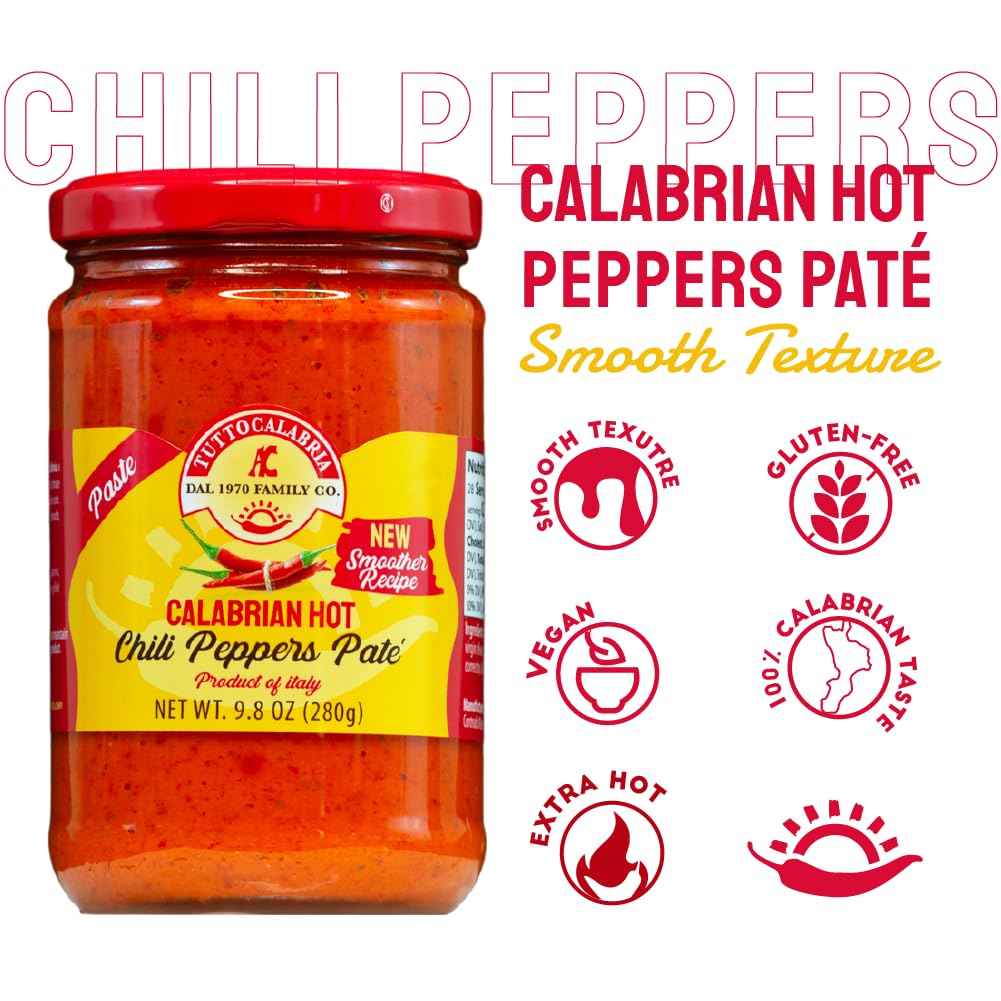 TuttoCalabria Calabrian hot Chili Pepper Pate – 8 oz (227g)