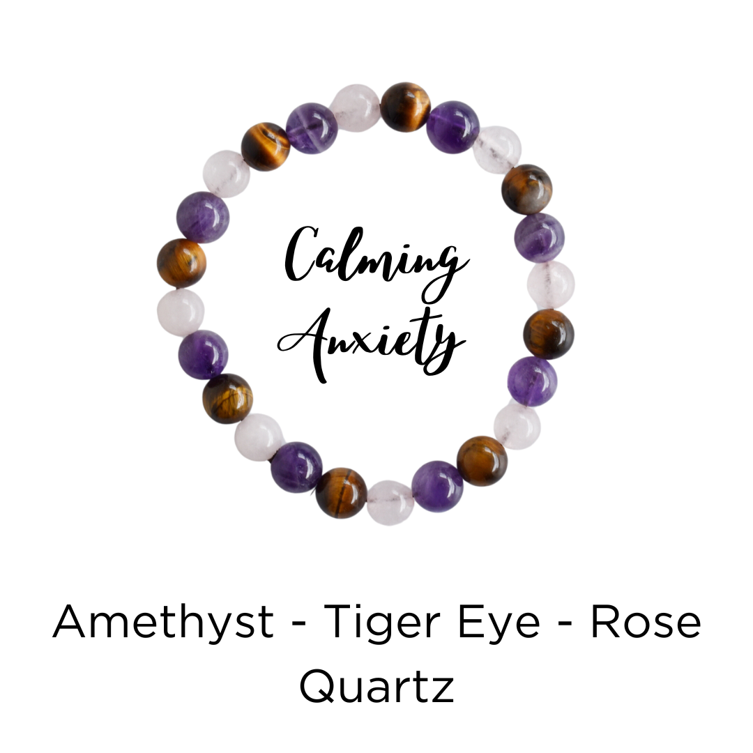 Calming ANXIETY Crystal Bracelet (Calm, Protection, Positivity)  DestGlow