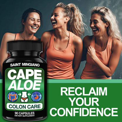Cape Aloe Colon Cleanse, Detox &amp; Flush - 90 Capsules. Gentle Constipation Relief