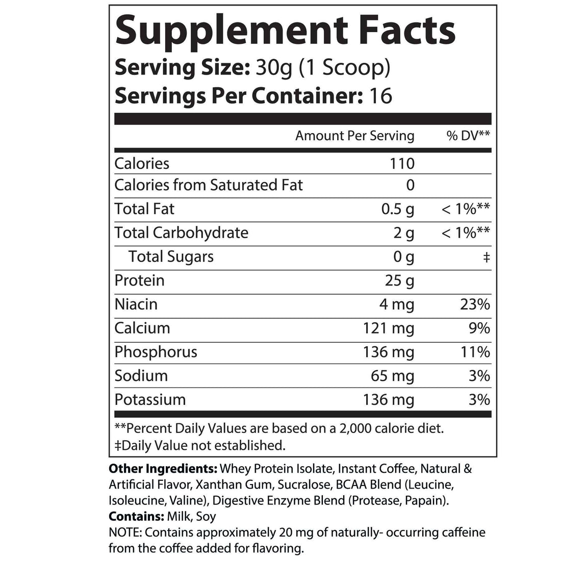 Cappuccino Whey Protein Isolate