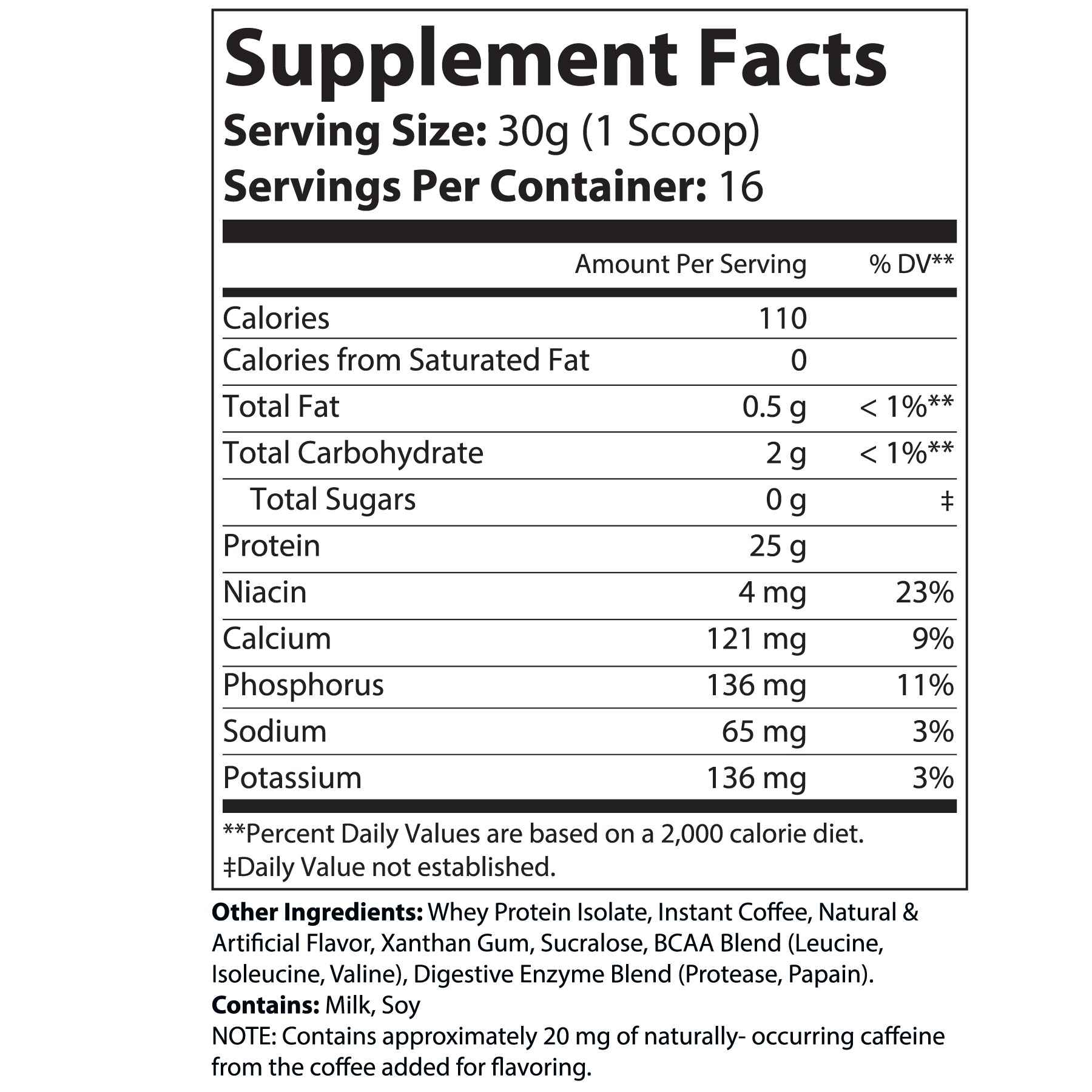 Cappuccino Whey Protein Isolate