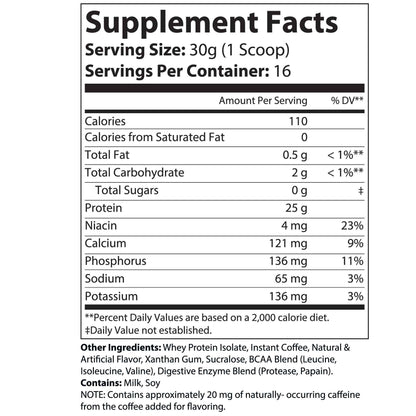 Cappuccino Whey Protein Isolate