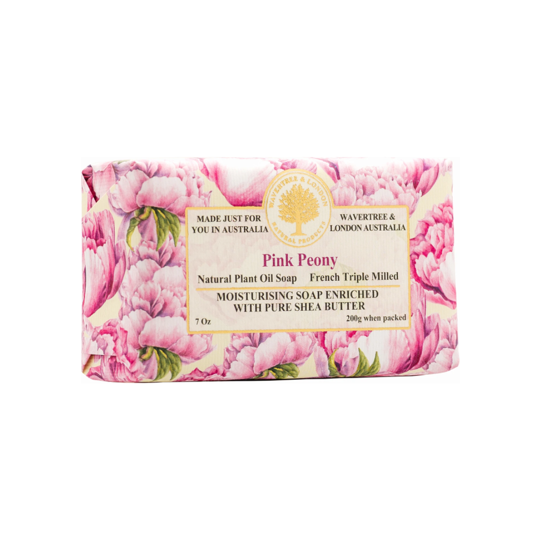 Wavertree &amp; London Australian Natural Pink Peony Luxury Soap Bar 7 Ounces by Pasteur Pharmacy