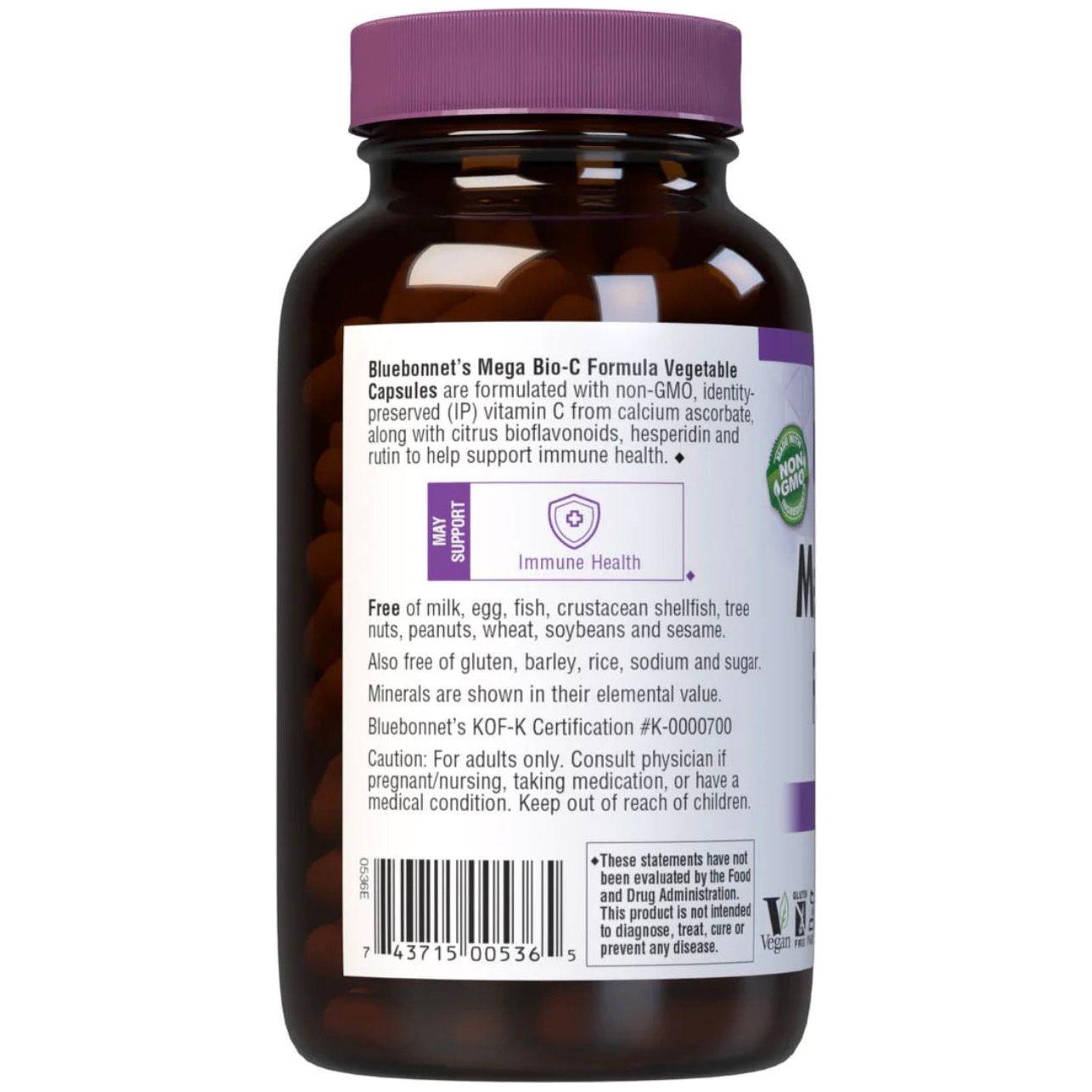 Bluebonnets Mega Bio-C Formula, 180 Vegetable Capsules by Pasteur Pharmacy