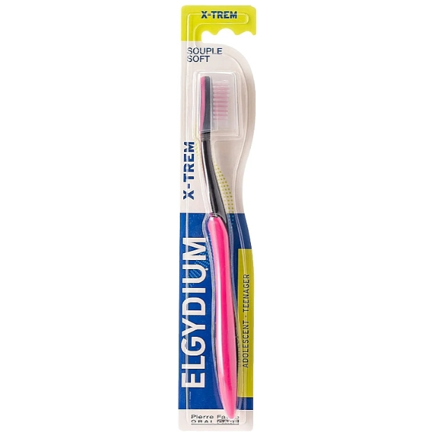 Elgydium X-Trem Teenage Soft Toothbrush - Pink/Black by Pasteur Pharmacy