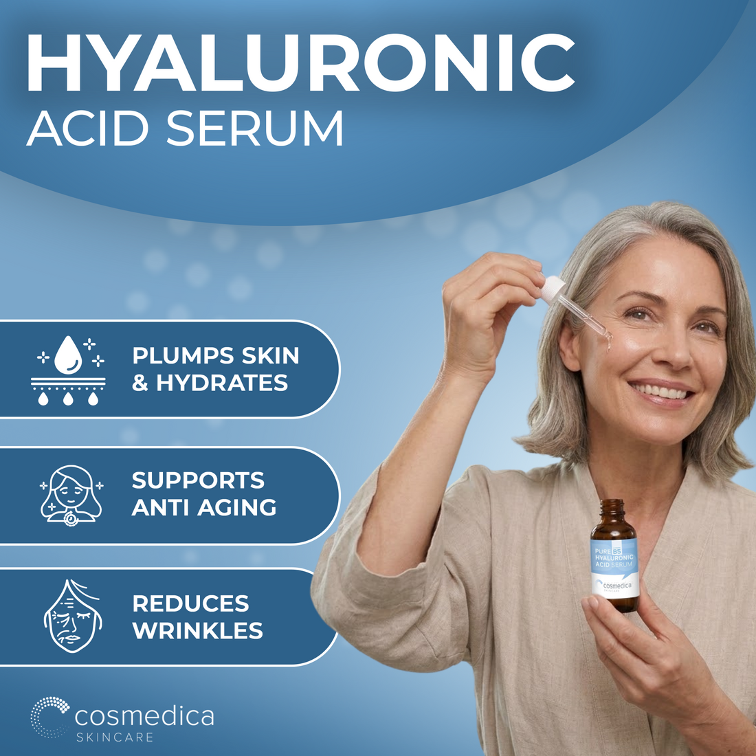 Hyaluronic Acid +Vitamin B5 Serum by Cosmedica Skincare