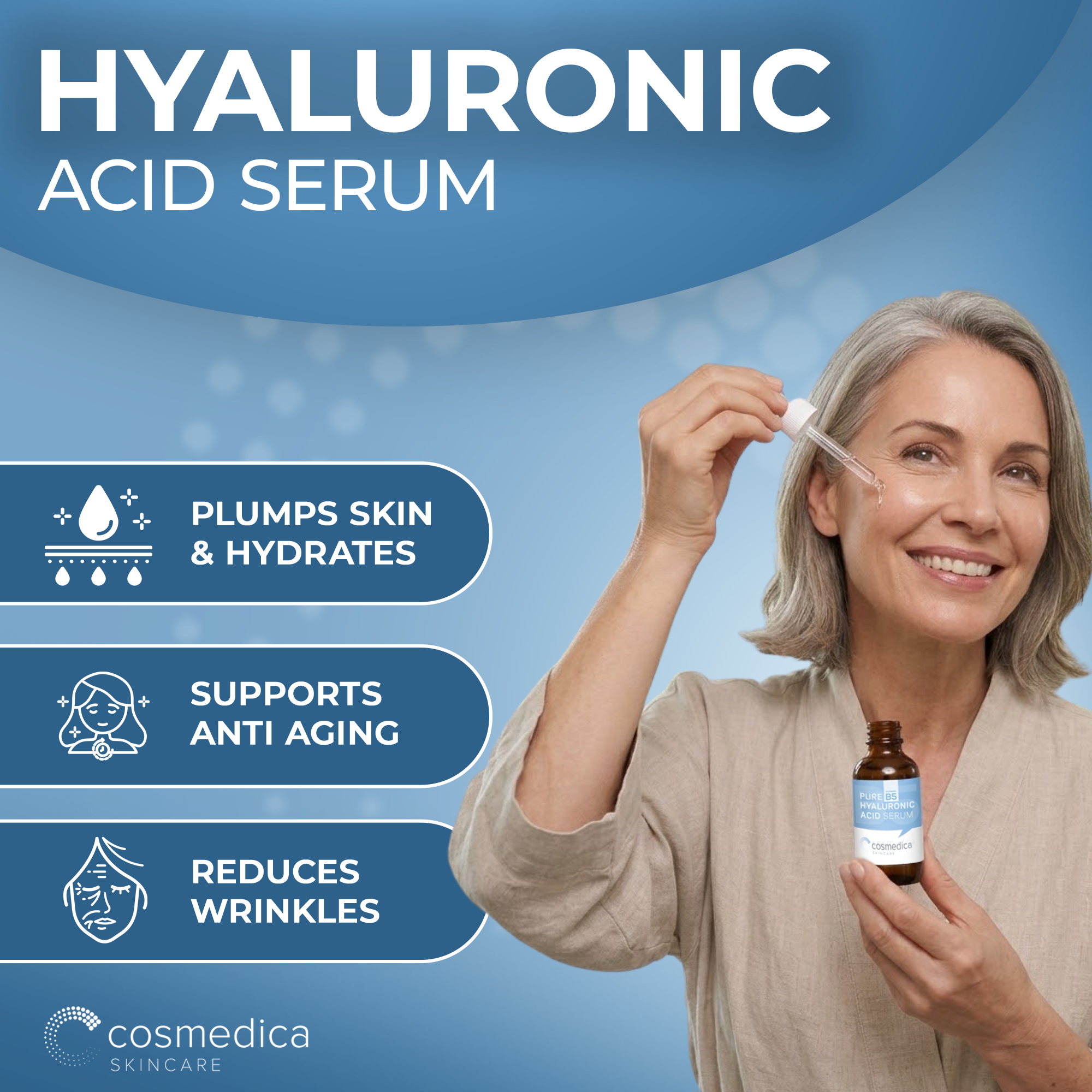 Hyaluronic Acid +Vitamin B5 Serum by Cosmedica Skincare