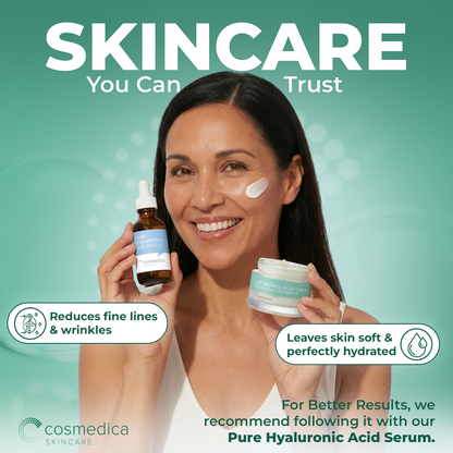 Cosmedica Skincare Retinol Night Cream – Anti Aging Face Moisturizer with Retinol (Vitamin A) &amp; Hyaluronic Acid – Wrinkle Repair Cream for Acne, Fine Lines &amp; Dark Spots – Night Cream for Face, 1.7 oz by Cosmedica Skincare