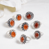 Carnelian rings – Gemstone rings Natural Crystal Healing Jewelry Collection  DestGlow