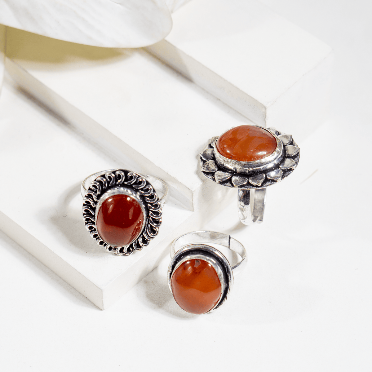 Carnelian rings – Gemstone rings Natural Crystal Healing Jewelry Collection  DestGlow