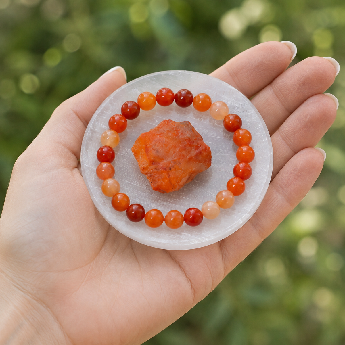 Carnelian Crystal Gift Set For Emotional Support and Protection, Real Polished Gemstones.  DestGlow