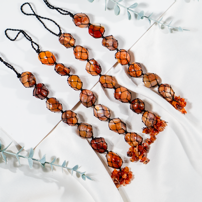 Carnelian Crystal Hanger, Car Accessories (Courage and Manifestation)  DestGlow