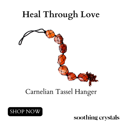 Carnelian Crystal Hanger, Car Accessories (Courage and Manifestation)  DestGlow