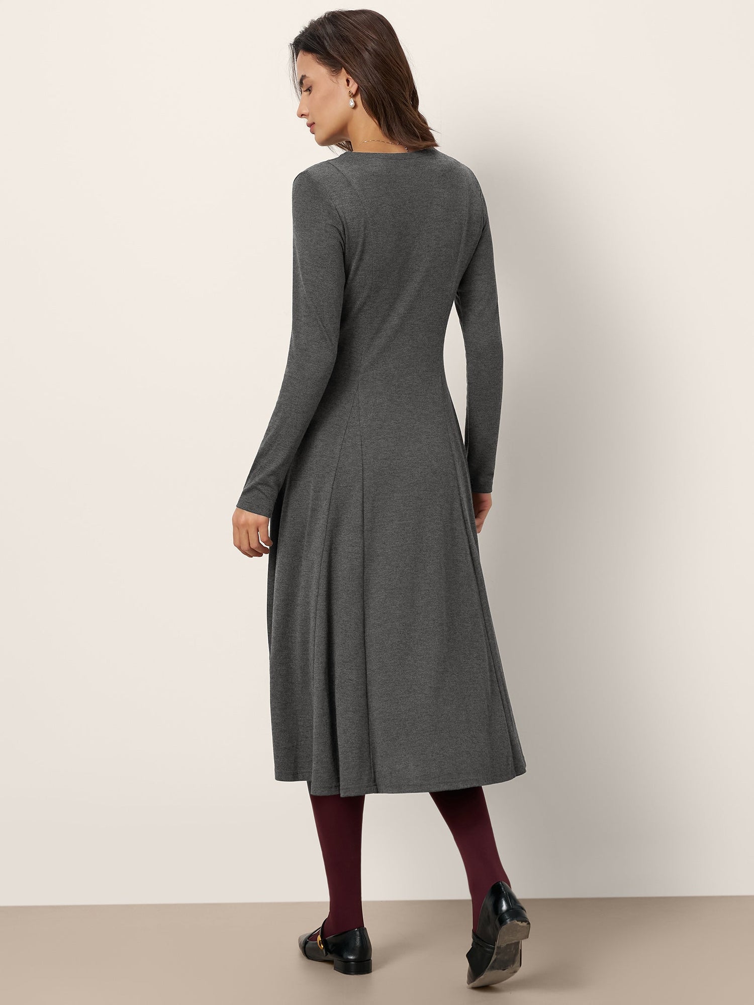 Cashmere Buttoned Panel Maxi Dress BREE by LINTICO