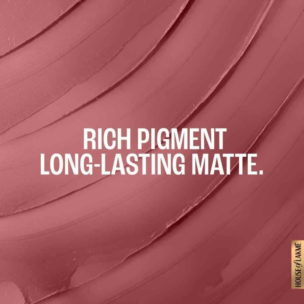 Lakme Forever Matte Lipstick, Made With French Rose Oil Extracts - Pink Geranium