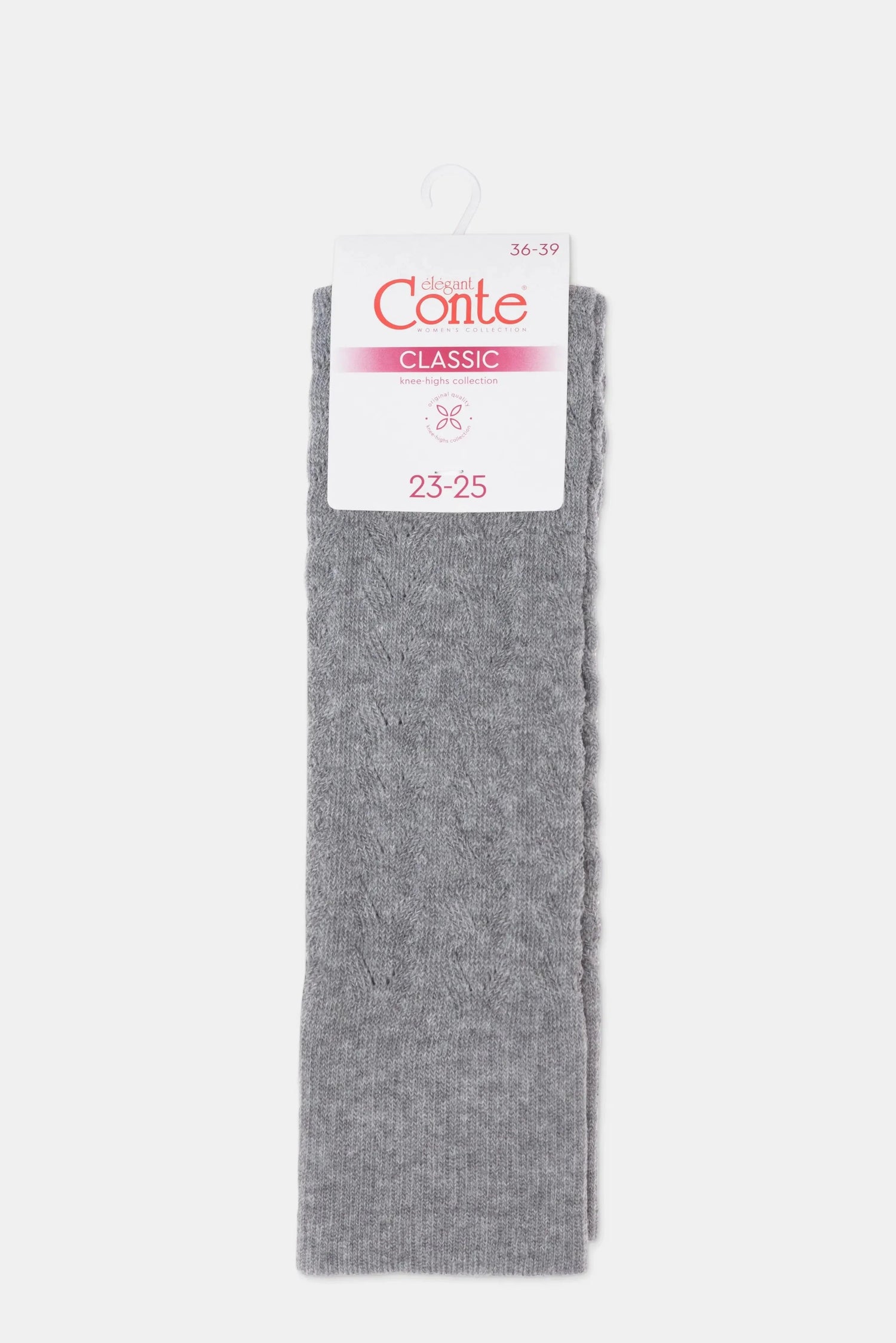 Cotton Knee Highs Conte Classic 010 - Cotton Blend and Knitted Pattern  DestGlow