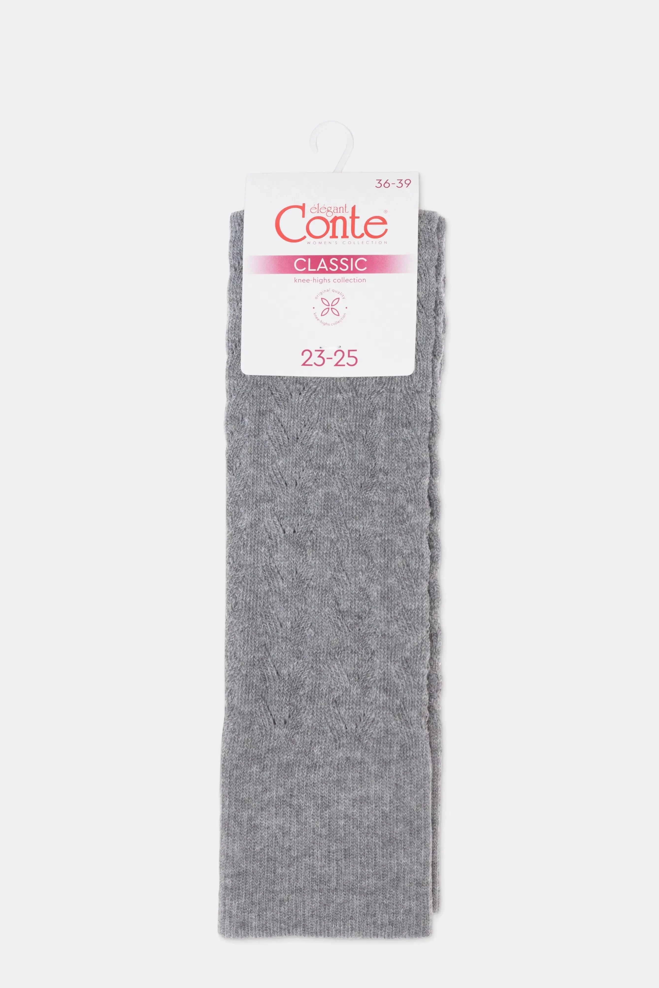 Cotton Knee Highs Conte Classic 010 - Cotton Blend and Knitted Pattern  DestGlow