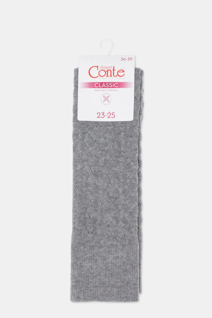 Cotton Knee Highs Conte Classic 010 - Cotton Blend and Knitted Pattern  DestGlow
