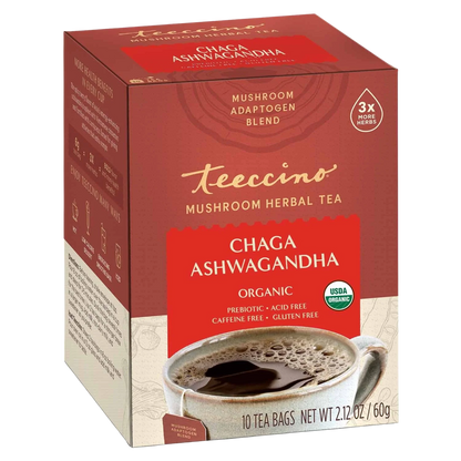 Chaga Ashwagandha Butterscotch Cream Mushroom Herbal Tea