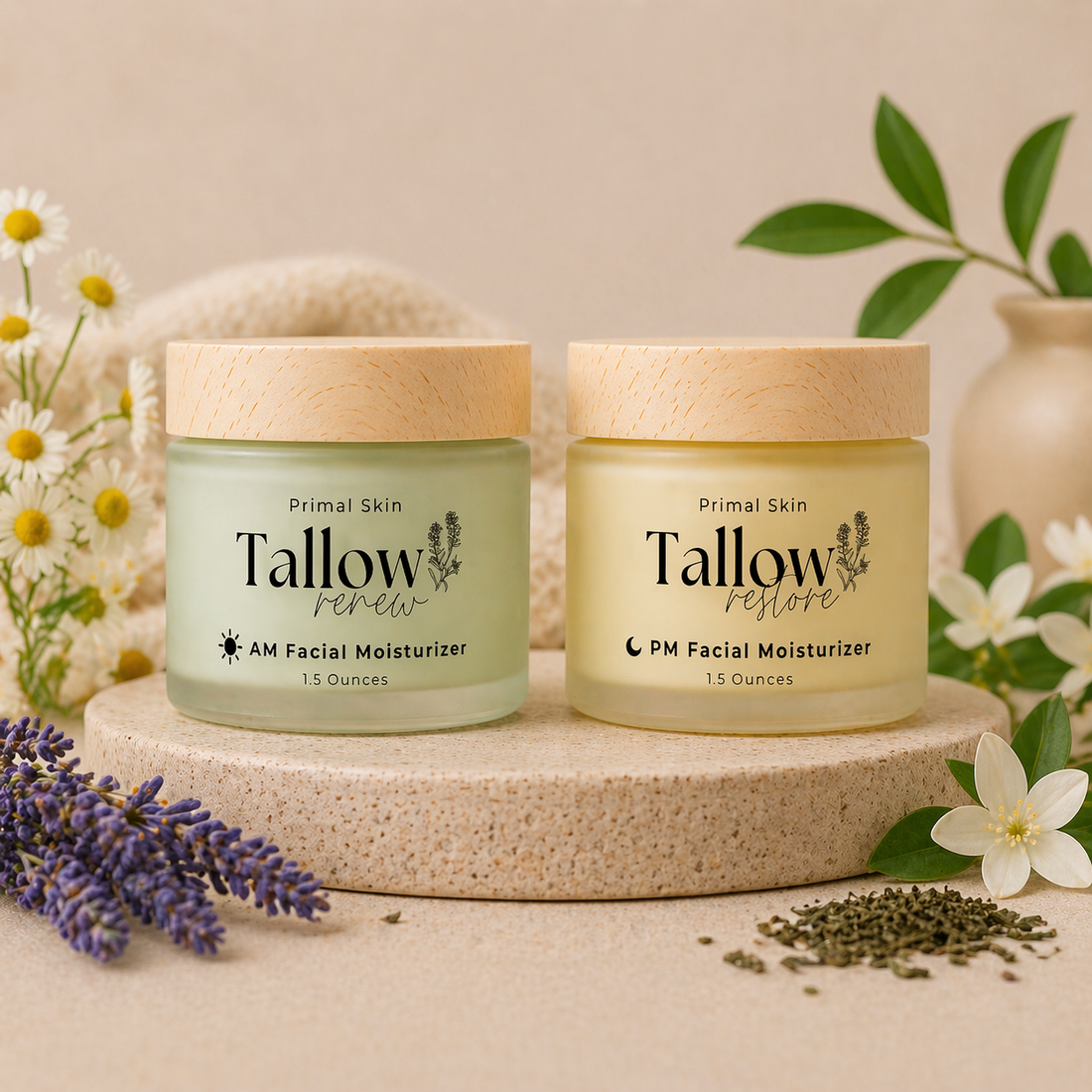 Tallow Face Moisturizer Duo by Primal Skin Tallow