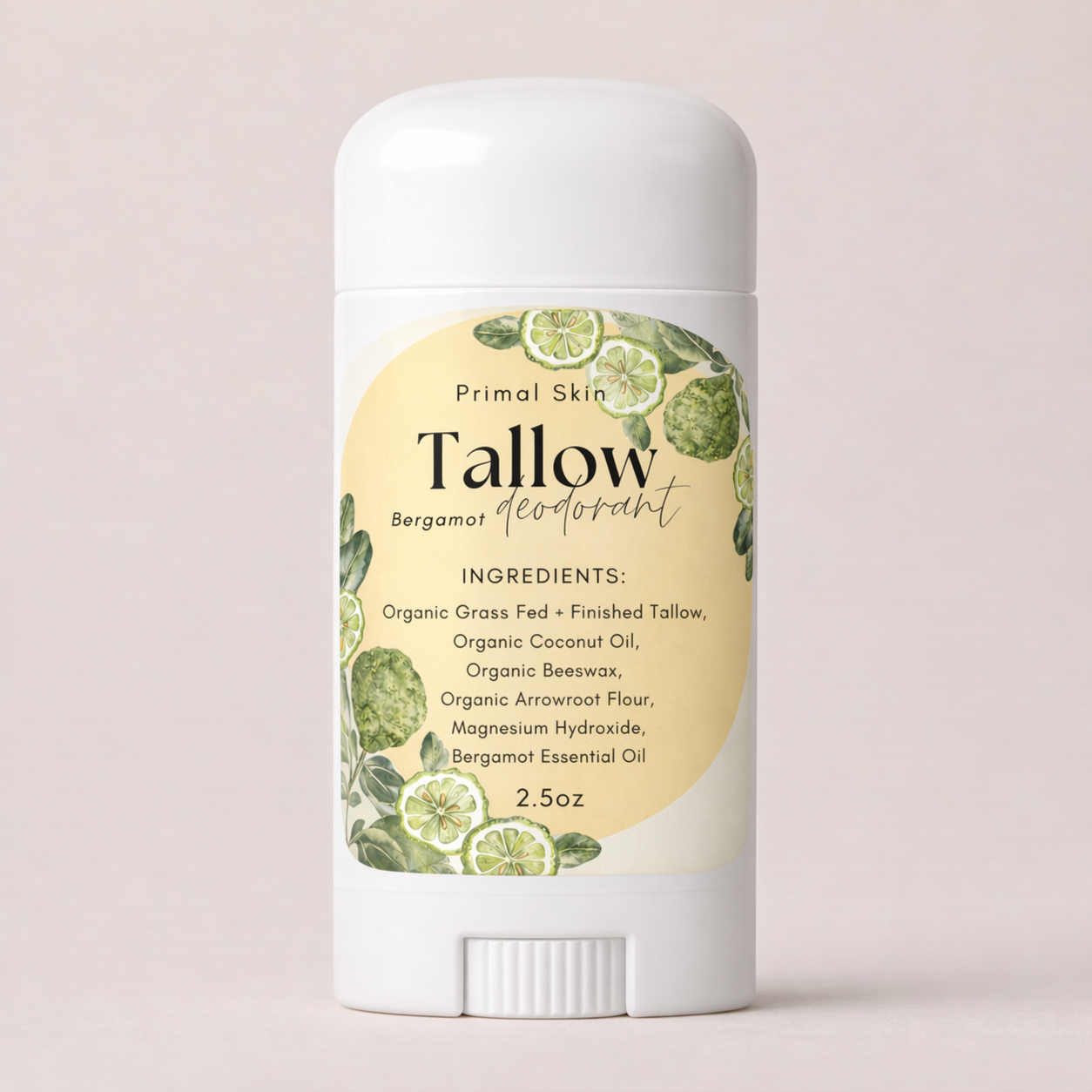Bergamot Deodorant by Primal Skin Tallow