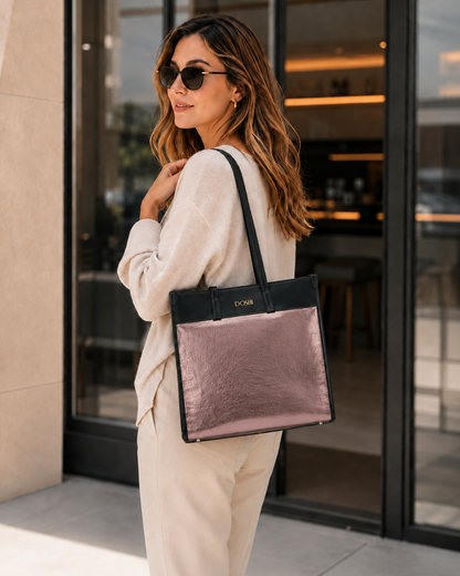 Portrait tote 2 - kraft paper vegan tote  DestGlow